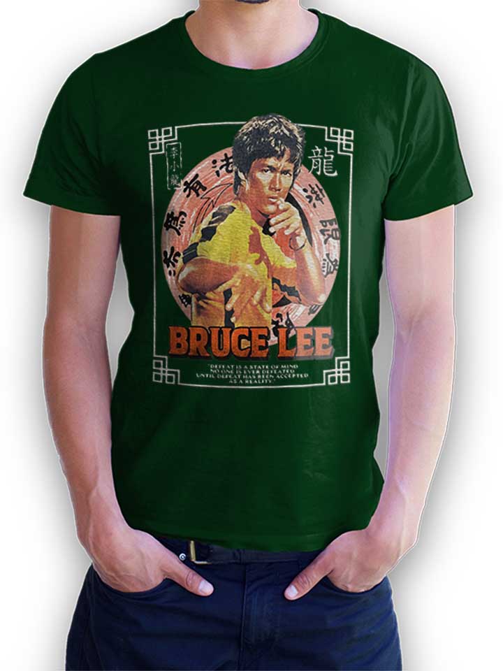 Bruce Lee T-Shirt dunkelgruen L