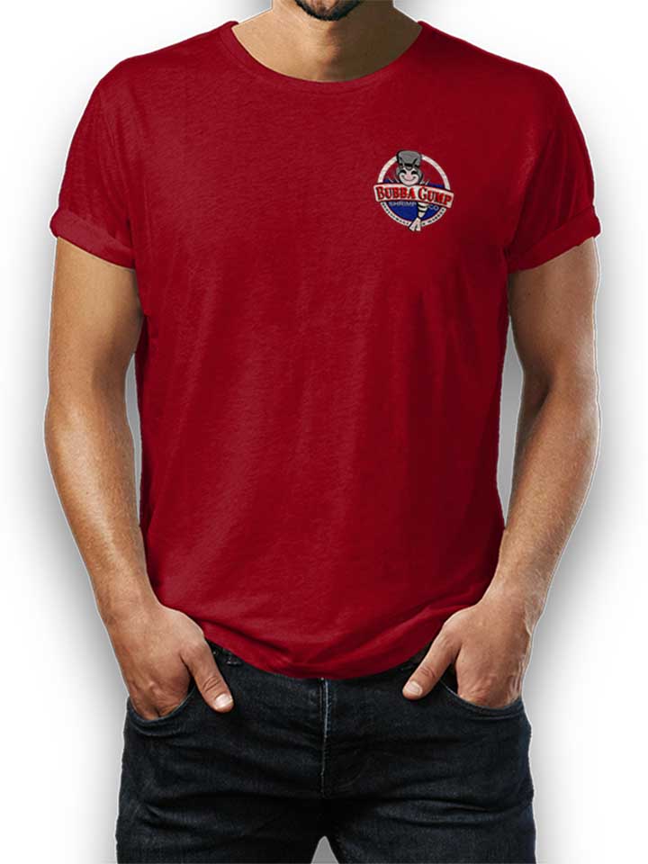 Bubba Gump Shrimp Company Chest Print T-Shirt maroon L