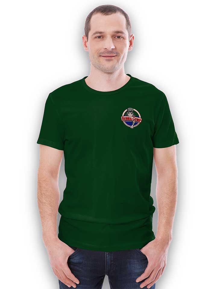 bubba-gump-shrimp-company-chest-print-t-shirt dunkelgruen 2