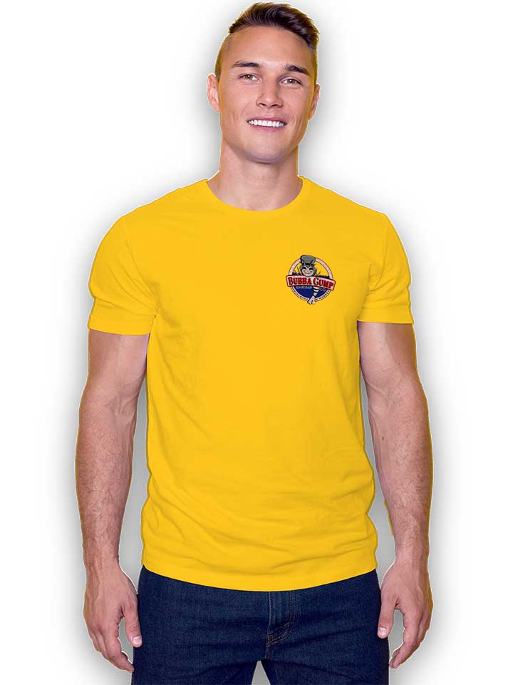 bubba-gump-shrimp-company-chest-print-t-shirt gelb 2