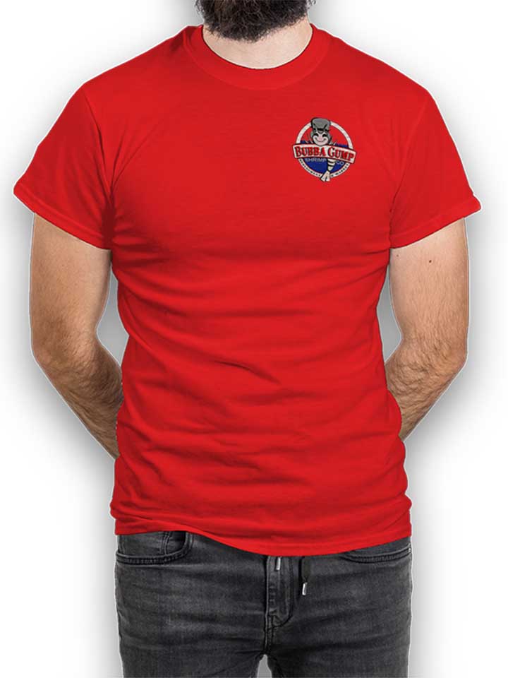 Bubba Gump Shrimp Company Chest Print Camiseta rojo L