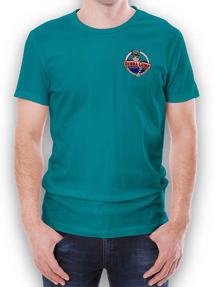 Bubba Gump Shrimp Company Chest Print T-Shirt turchese L