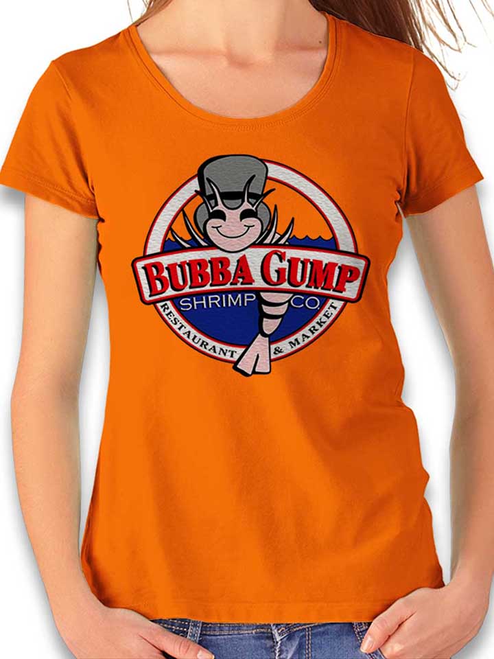 bubba-gump-shrimp-company-damen-t-shirt orange 1
