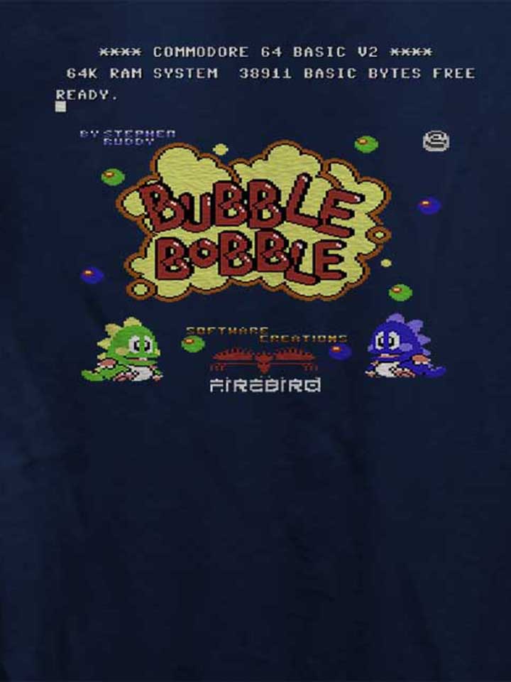 bubble-bobble-damen-t-shirt dunkelblau 4
