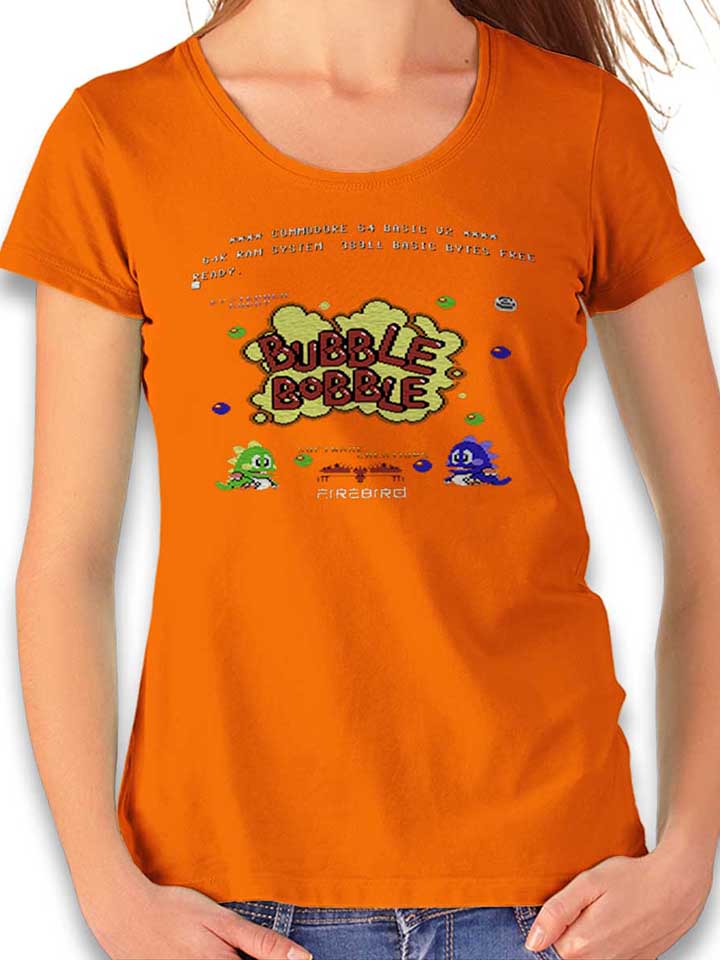 bubble-bobble-damen-t-shirt orange 1