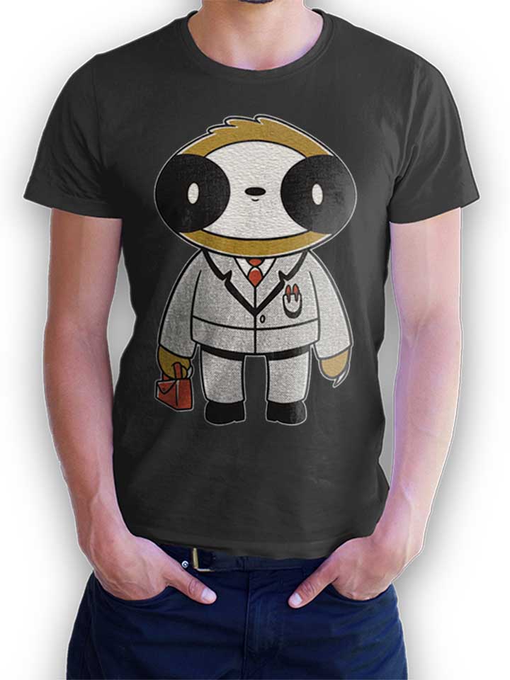 Business Sloth T-Shirt gris-fonc L