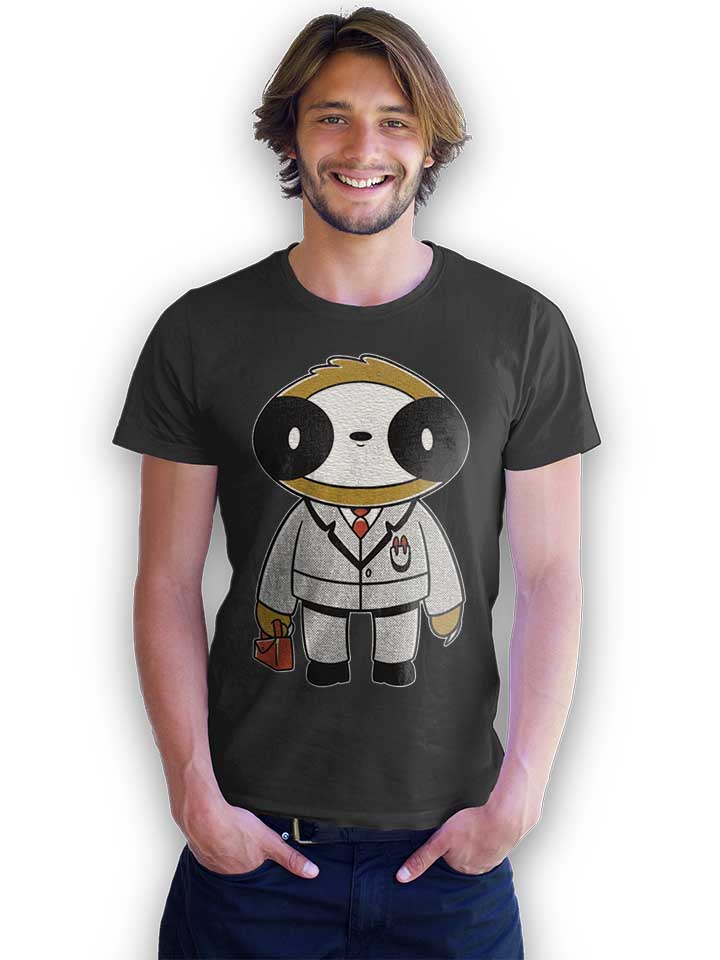 business-sloth-t-shirt dunkelgrau 2
