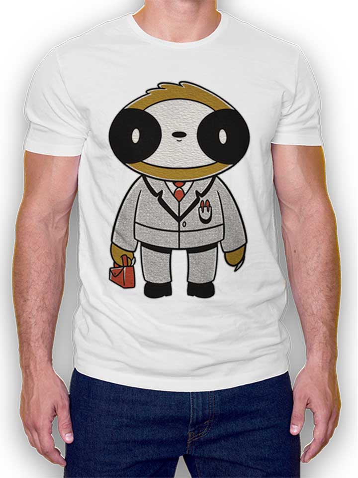 business-sloth-t-shirt weiss 1