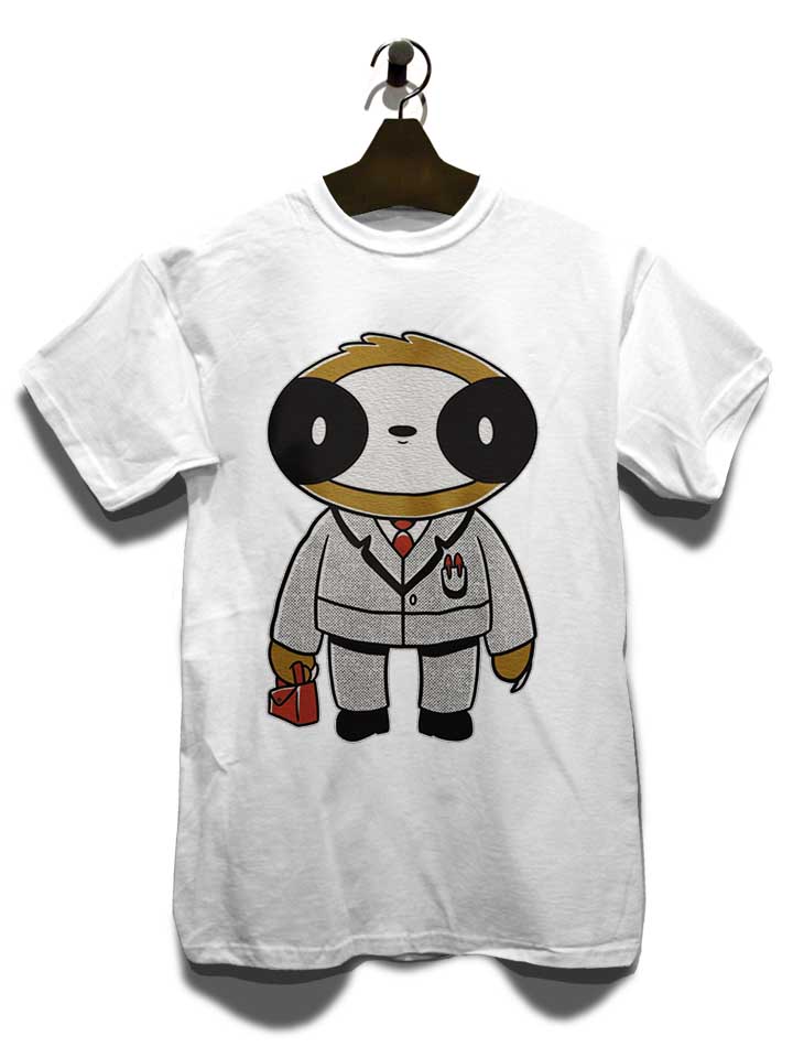 business-sloth-t-shirt weiss 3