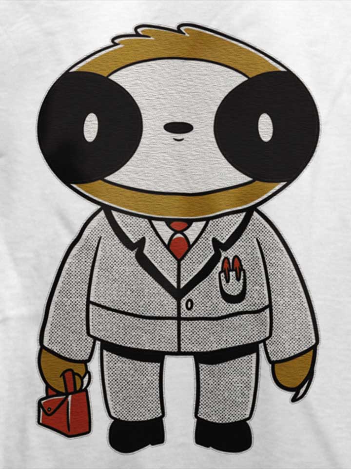 business-sloth-t-shirt weiss 4
