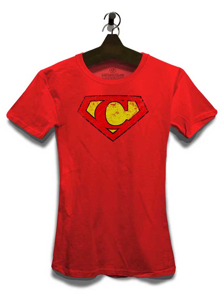 c-buchstabe-logo-vintage-damen-t-shirt rot 3
