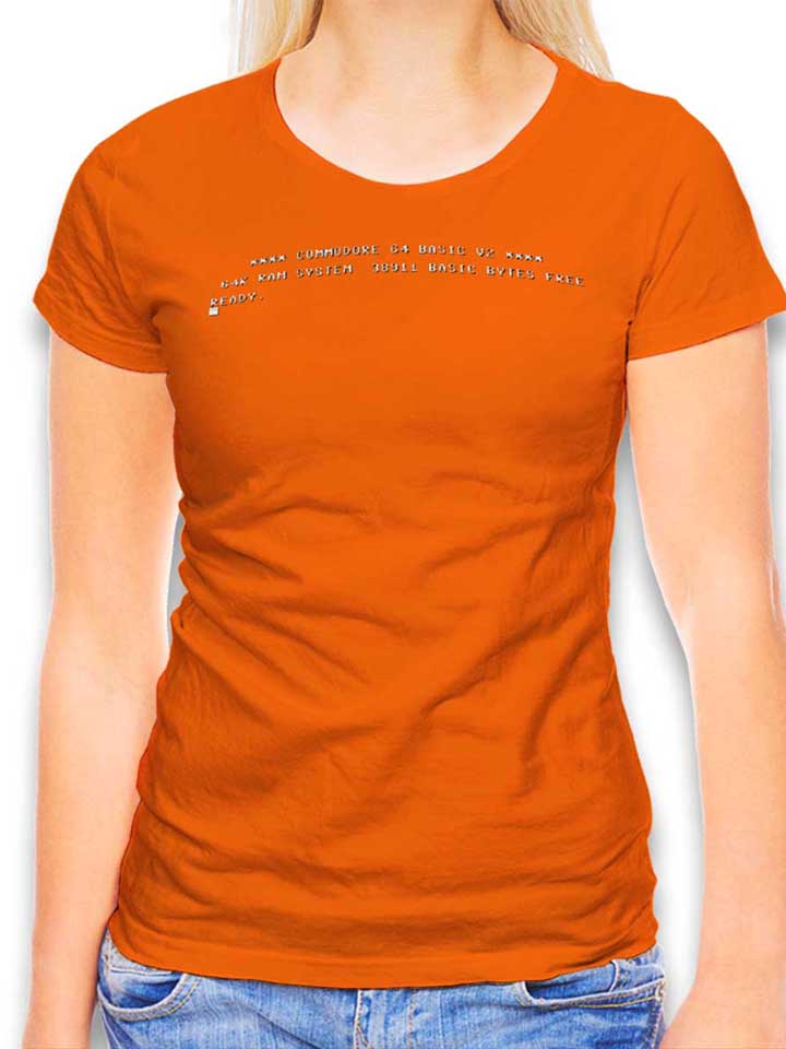 C64 Start Screen Damen T-Shirt orange L