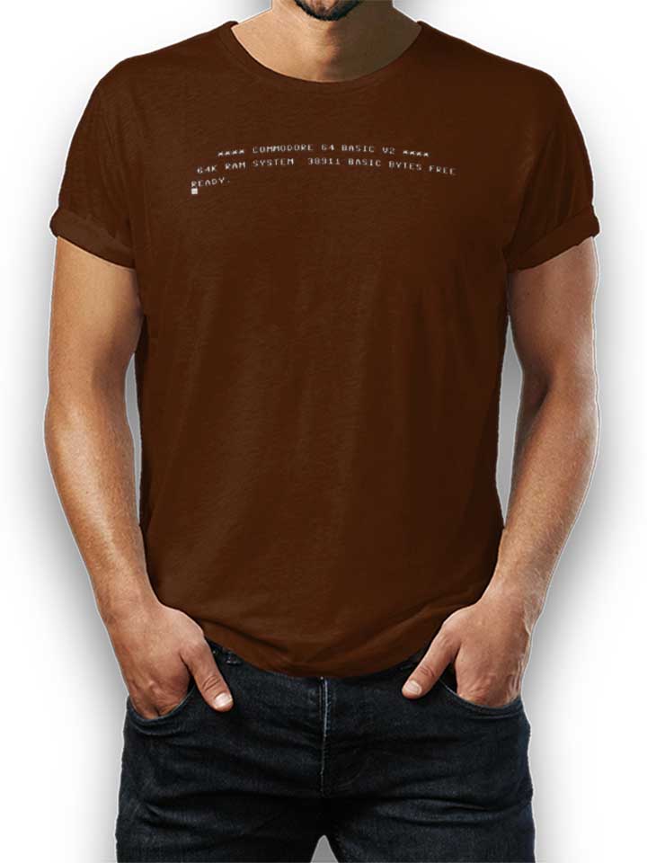c64-start-screen-t-shirt braun 1