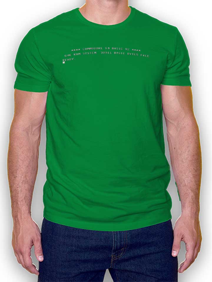 C64 Start Screen Camiseta verde L