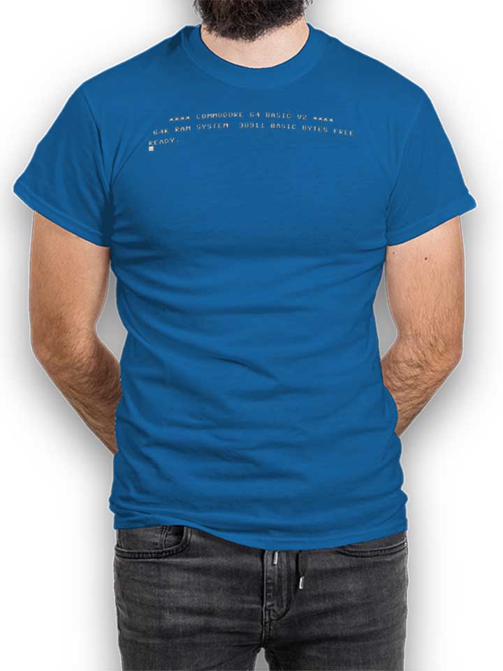 C64 Start Screen Camiseta azul-real L