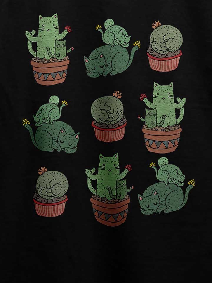 cactus-cats-t-shirt schwarz 4