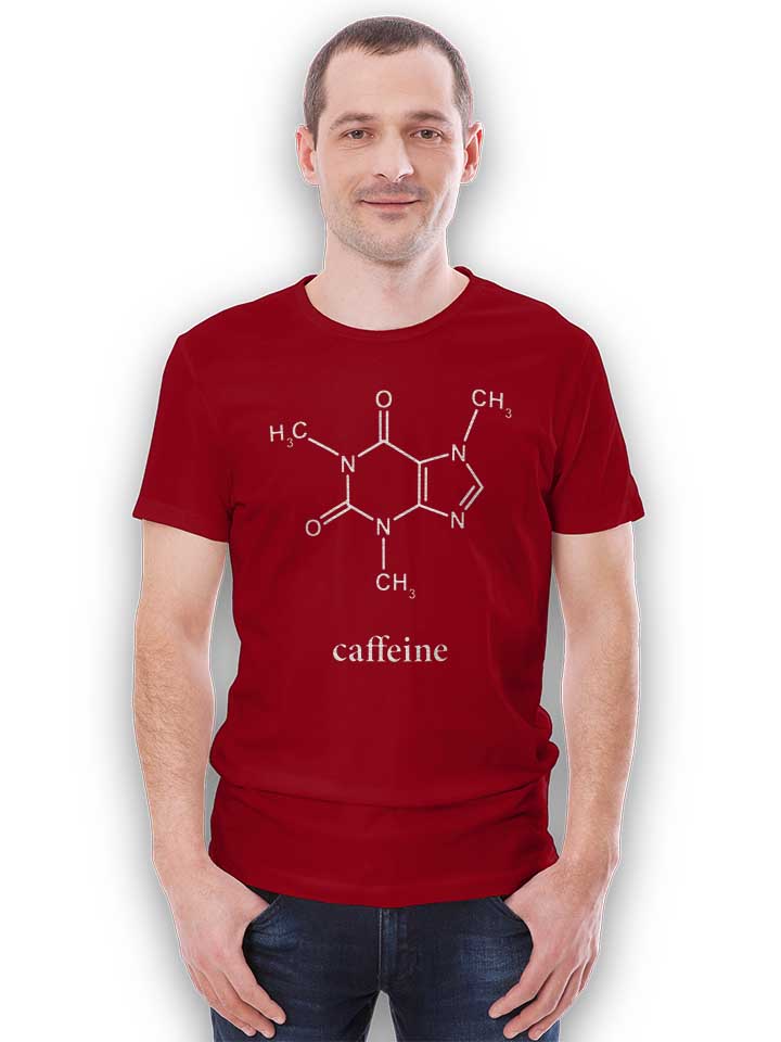 caffeine-molecule-t-shirt bordeaux 2
