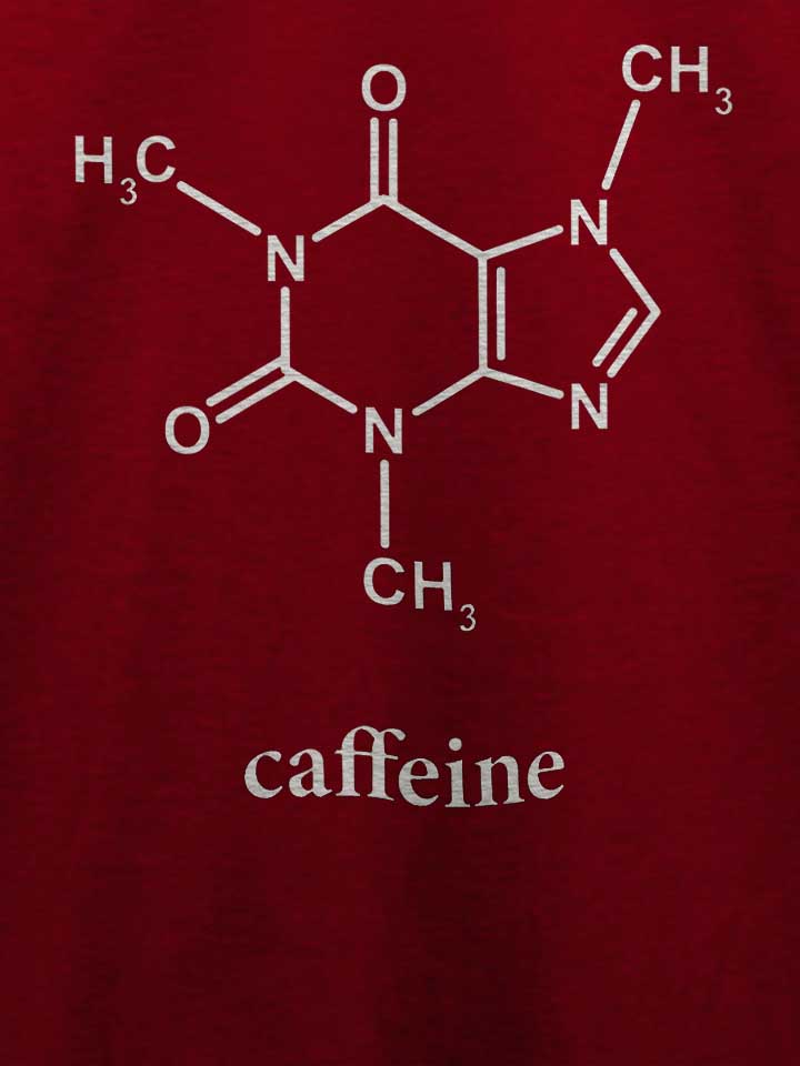 caffeine-molecule-t-shirt bordeaux 4