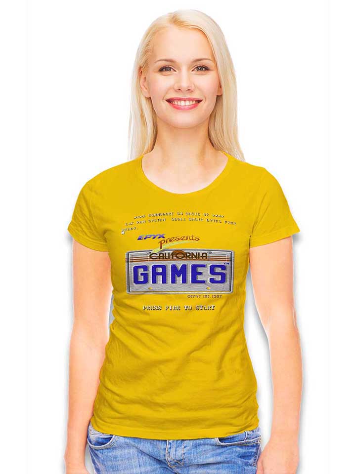 california-games-damen-t-shirt gelb 2