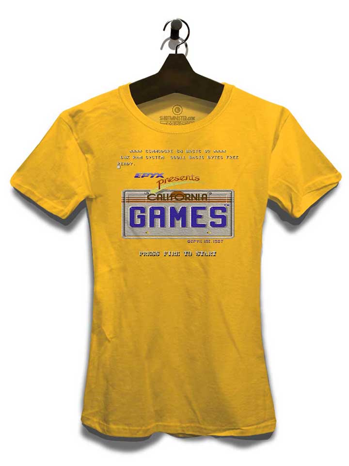 california-games-damen-t-shirt gelb 3