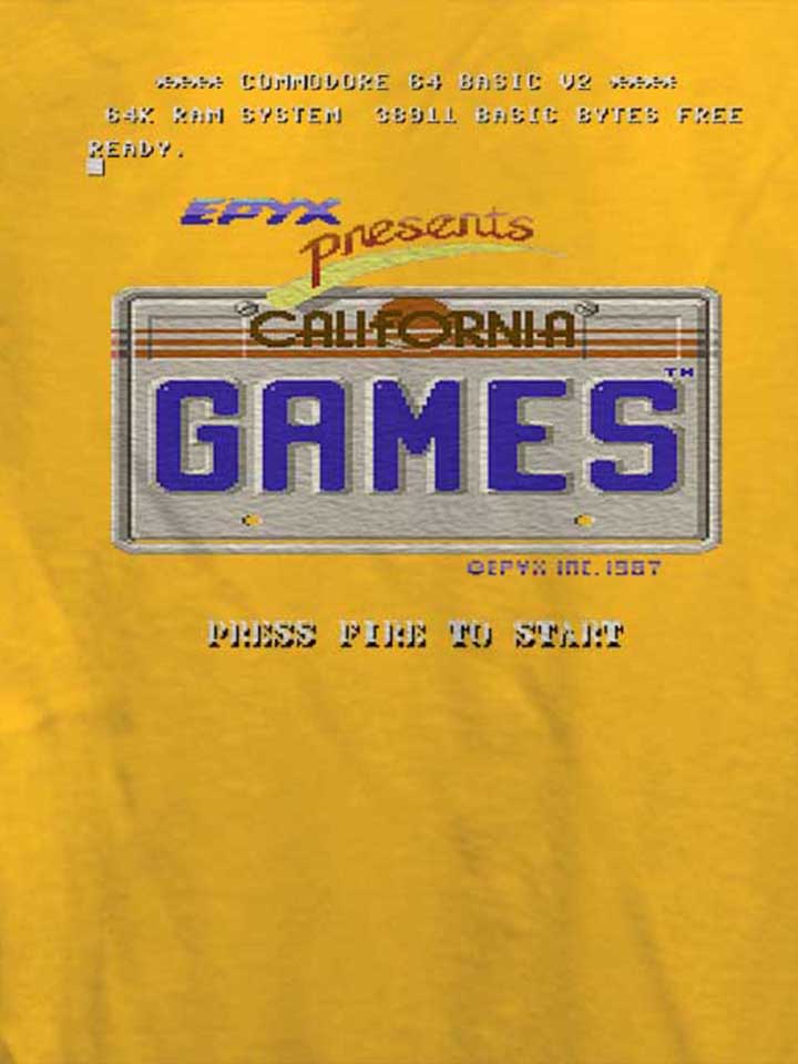 california-games-damen-t-shirt gelb 4