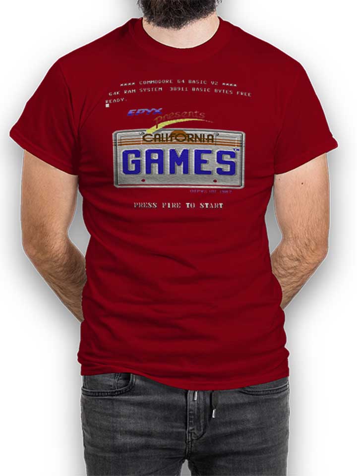California Games T-Shirt bordeaux L