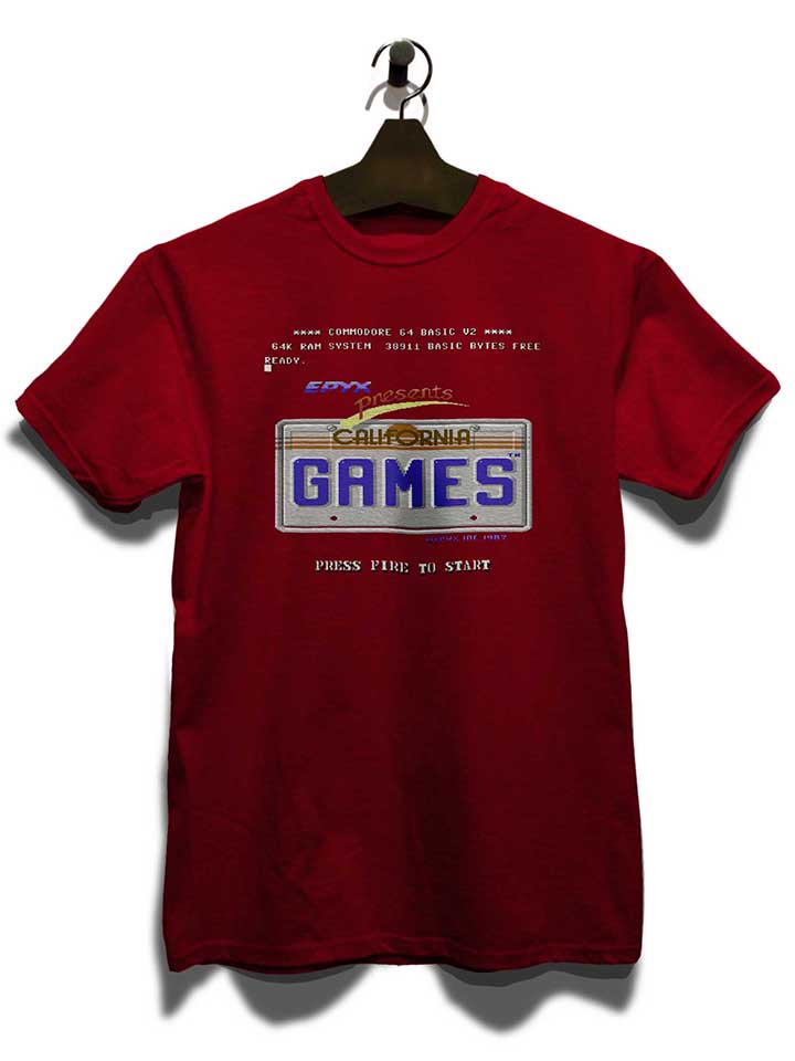 california-games-t-shirt bordeaux 3