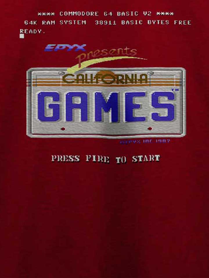 california-games-t-shirt bordeaux 4