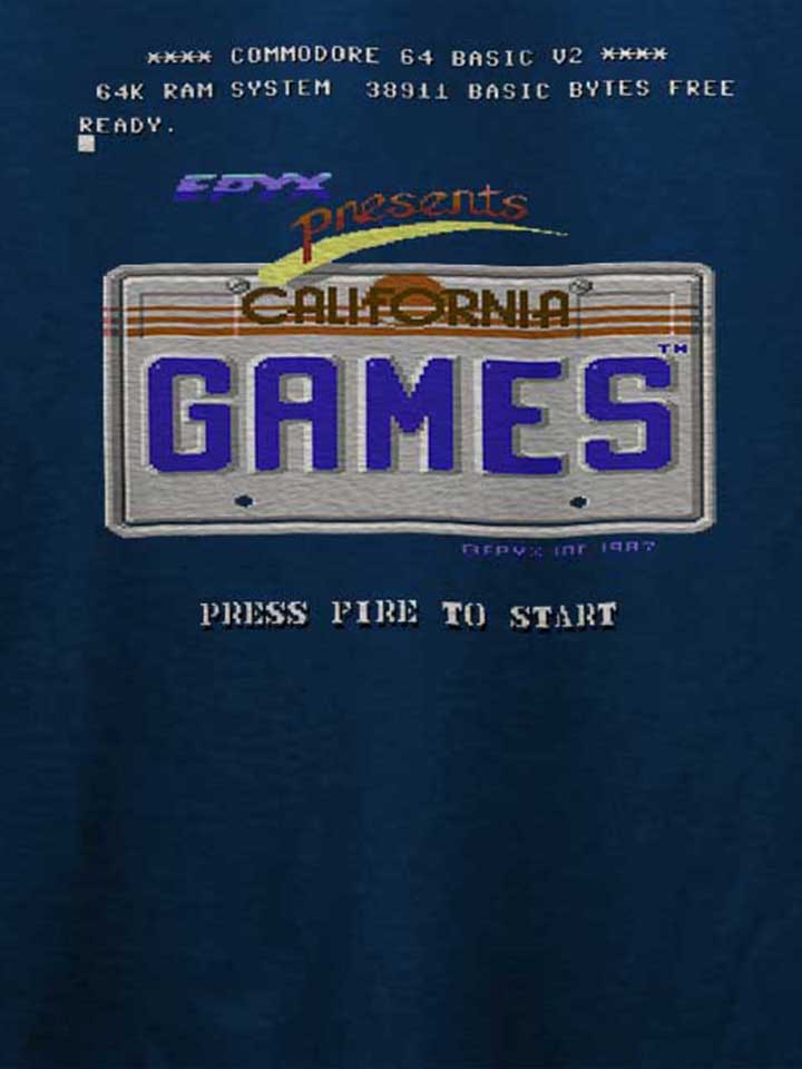 california-games-t-shirt dunkelblau 4