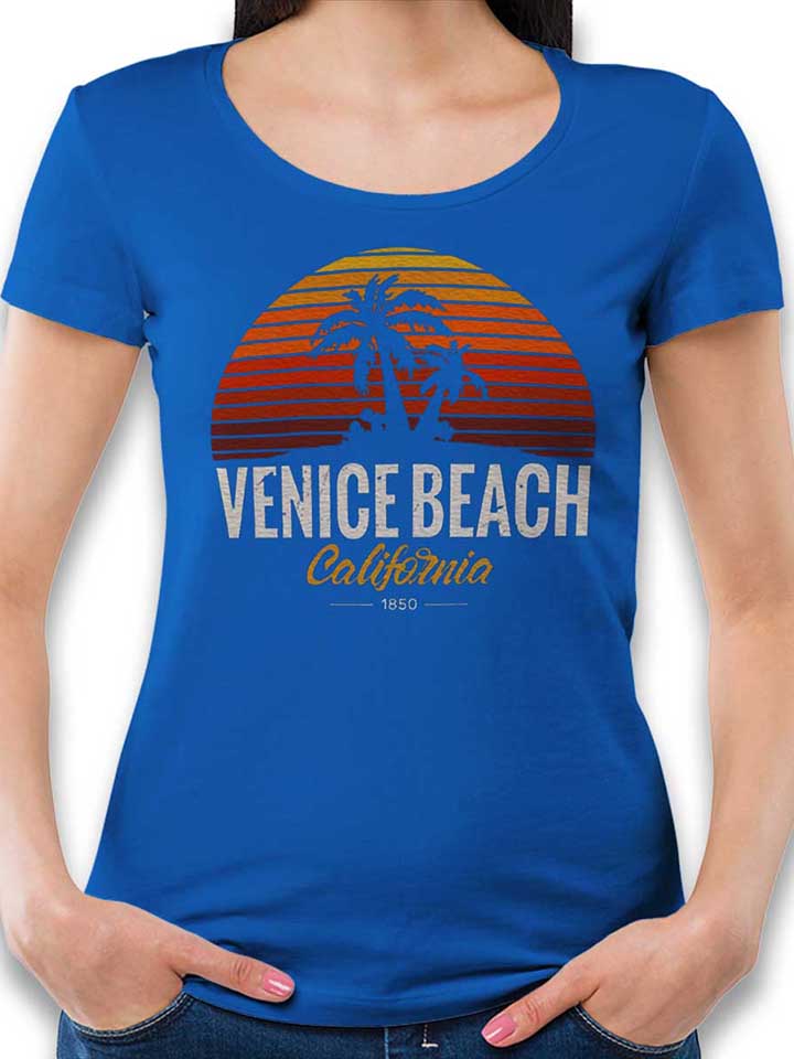 california-venice-beach-logo-damen-t-shirt royal 1