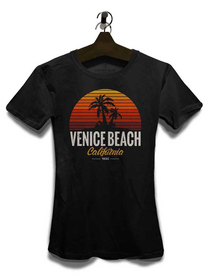 california-venice-beach-logo-damen-t-shirt schwarz 3