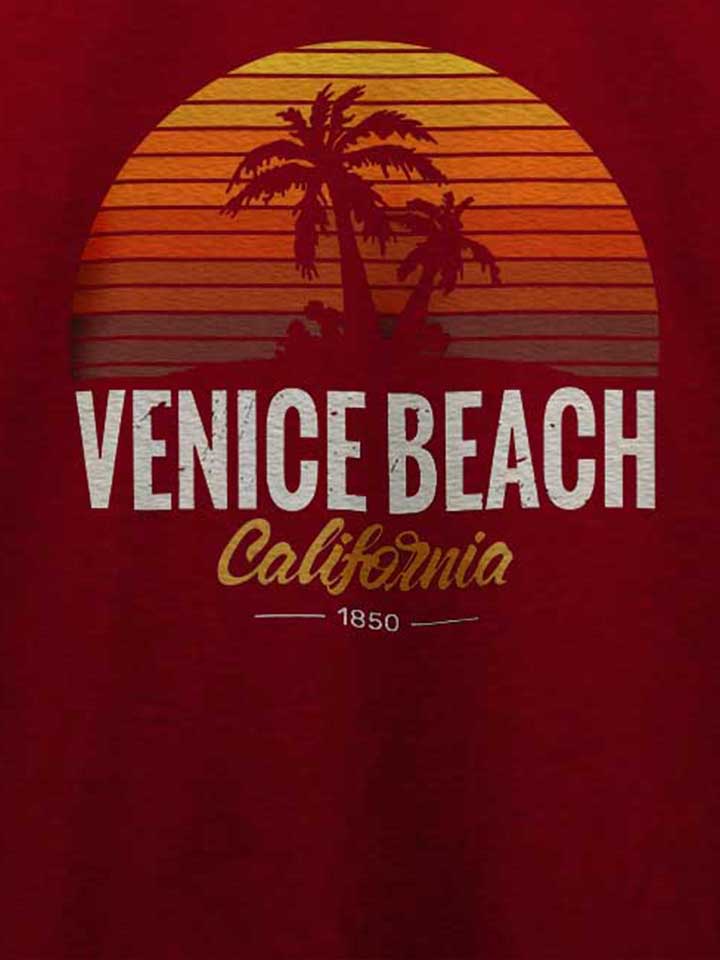 california-venice-beach-logo-t-shirt bordeaux 4