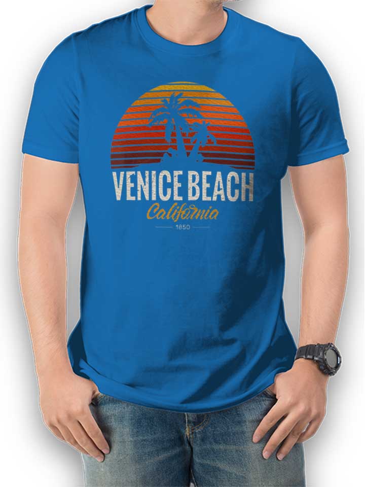 California Venice Beach Logo T-Shirt bleu-roi L