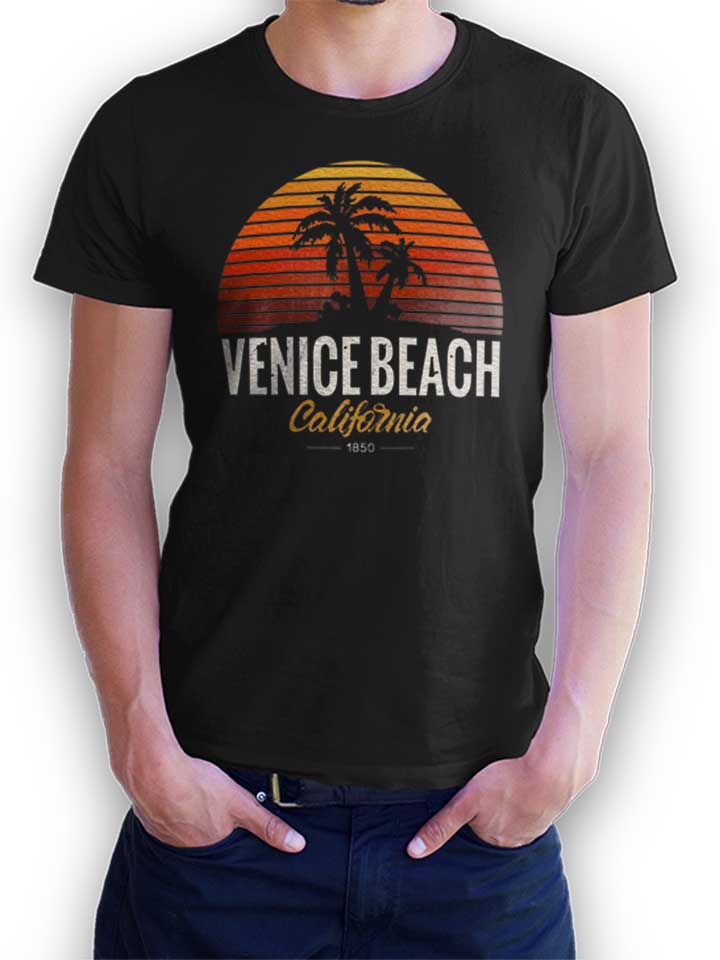 California Venice Beach Logo Camiseta negro L