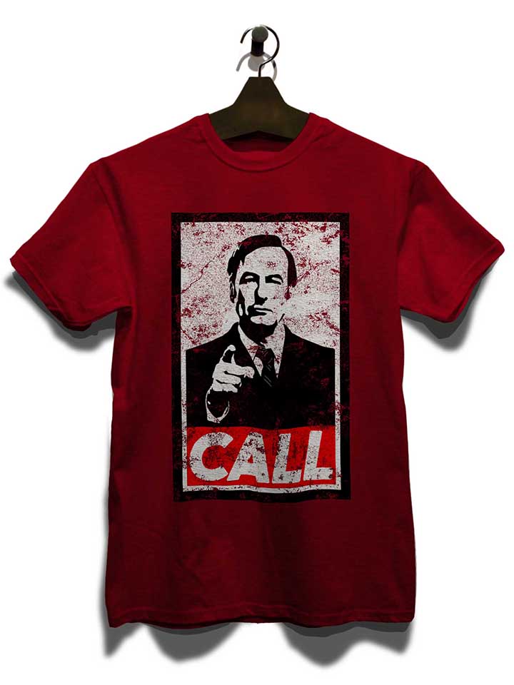 call-vintage-t-shirt bordeaux 3
