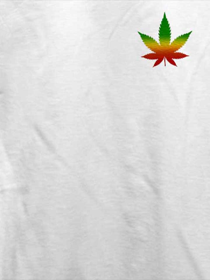 cannabis-blatt-rasta-chest-print-t-shirt weiss 4