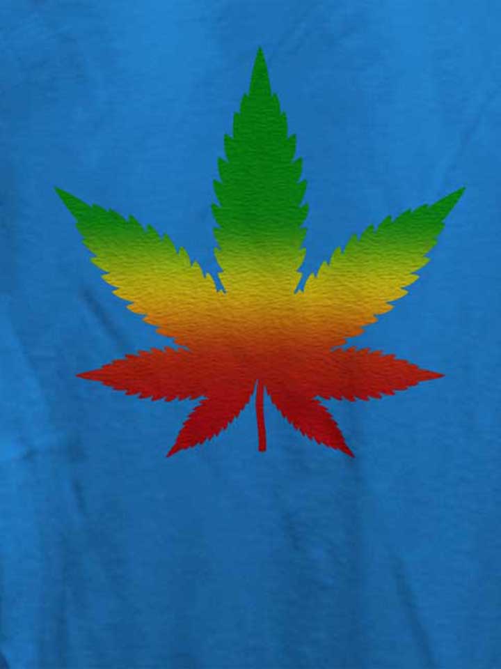 cannabis-blatt-rasta-damen-t-shirt royal 4