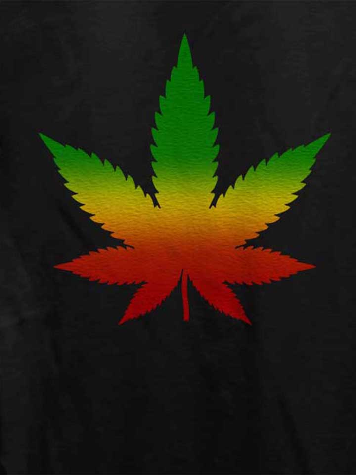 cannabis-blatt-rasta-damen-t-shirt schwarz 4