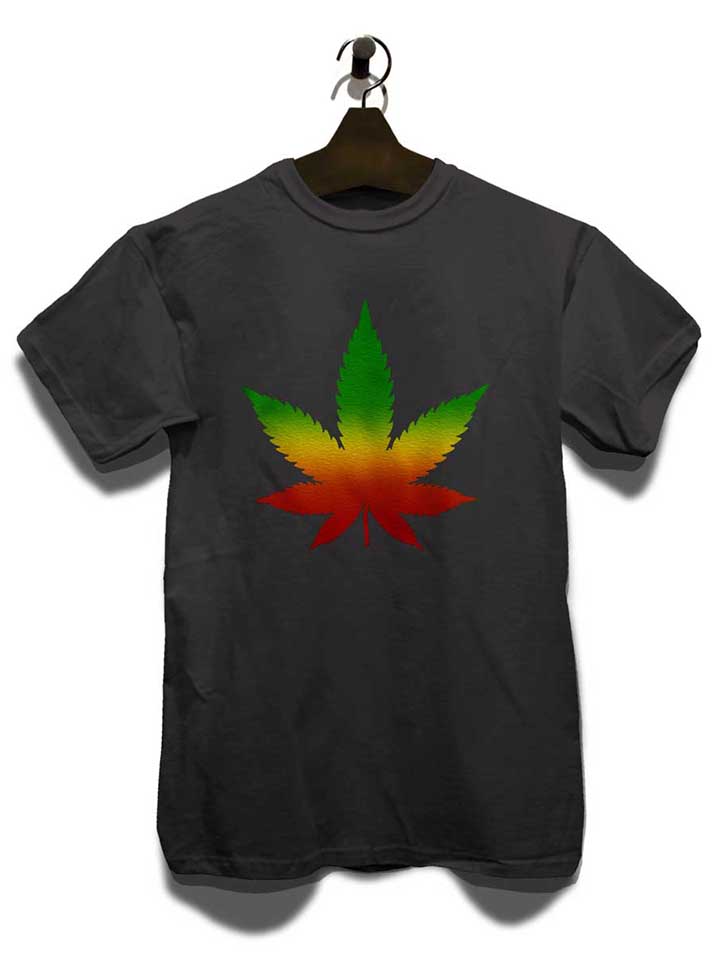 cannabis-blatt-rasta-t-shirt dunkelgrau 3