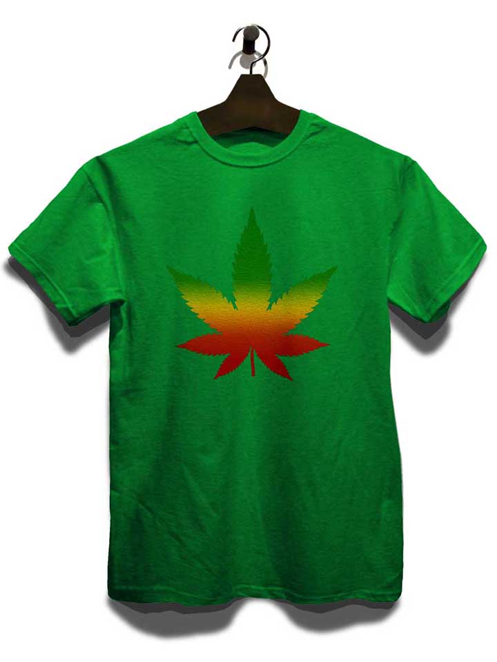 cannabis-blatt-rasta-t-shirt gruen 3