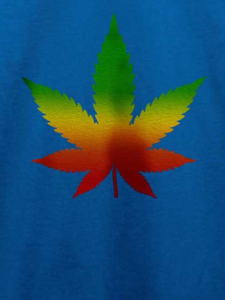 cannabis-blatt-rasta-t-shirt royal 4