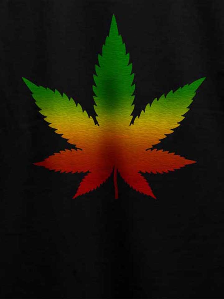 cannabis-blatt-rasta-t-shirt schwarz 4