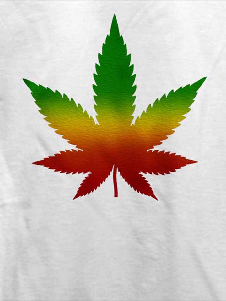 cannabis-blatt-rasta-t-shirt weiss 4