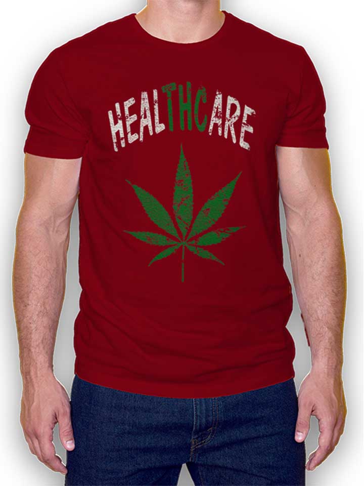 cannabis-healthcare-t-shirt bordeaux 1