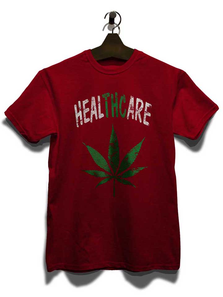 cannabis-healthcare-t-shirt bordeaux 3