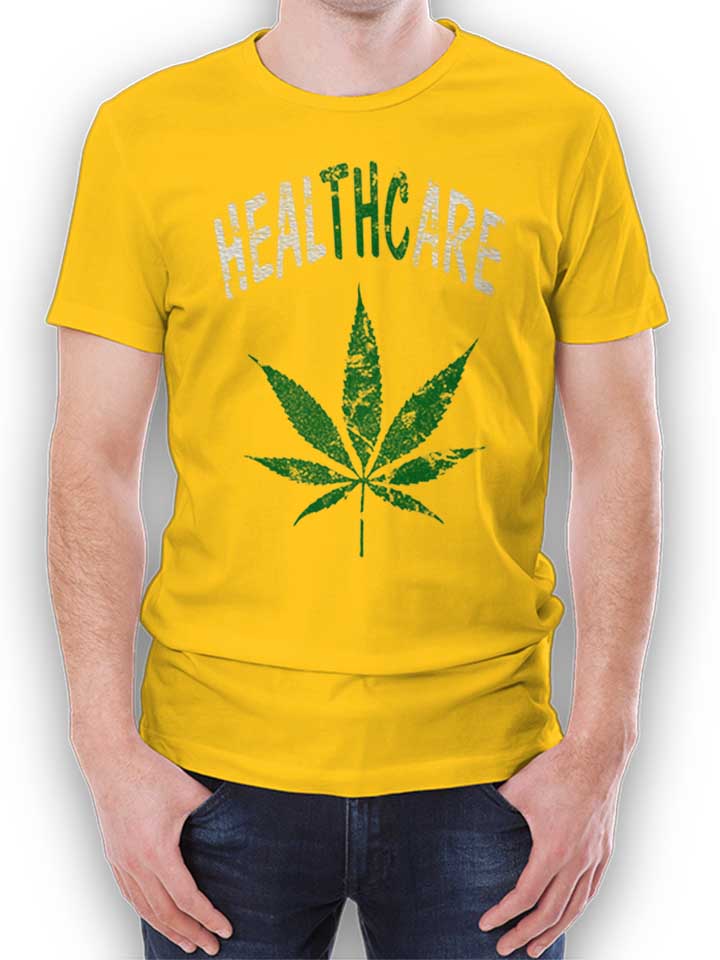 cannabis-healthcare-t-shirt gelb 1