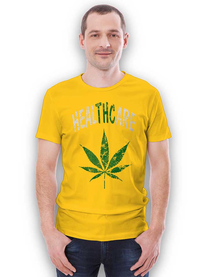 cannabis-healthcare-t-shirt gelb 2