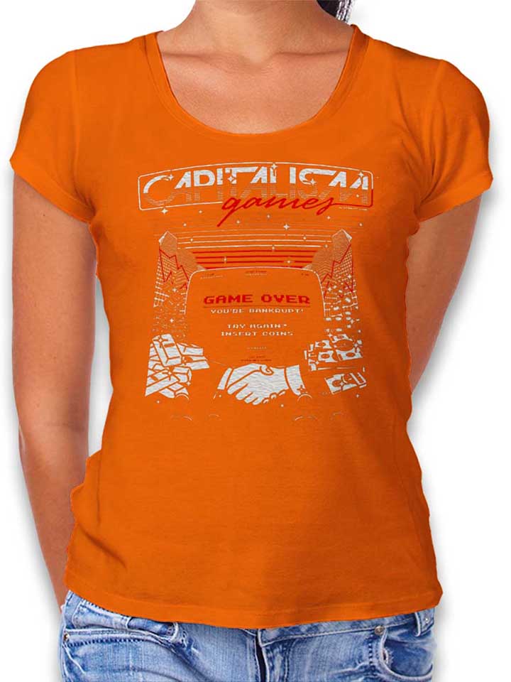 capitalism-games-damen-t-shirt orange 1