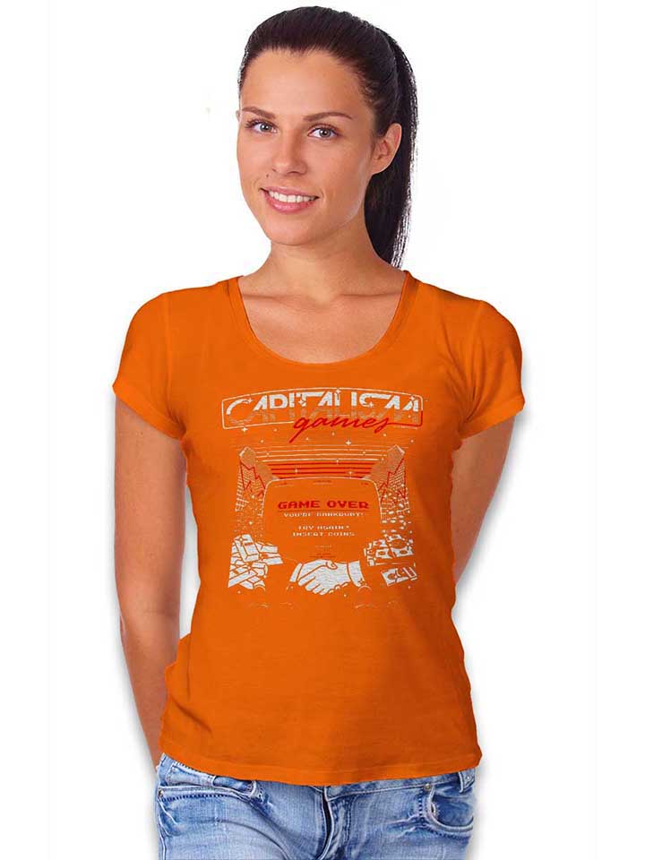 capitalism-games-damen-t-shirt orange 2