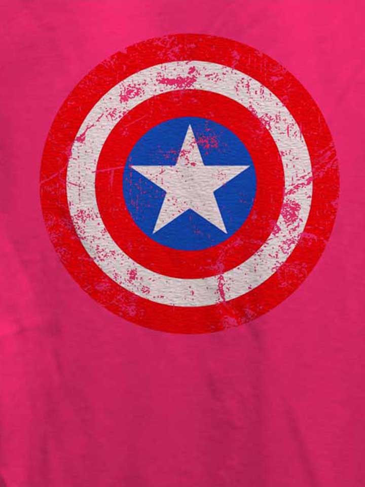 captain-america-shield-vintage-damen-t-shirt fuchsia 4